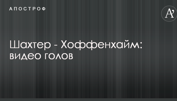 Шахтер - Хоффенхайм: видео голов