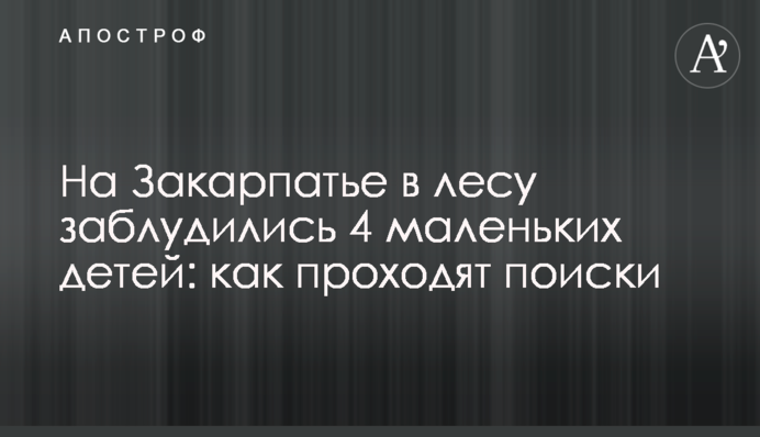 ​На Закарпатье в лесу заблудились 4 маленьких детей: как проходят поиски