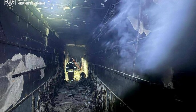 Ракетний удар РФ по критичній інфраструктурі на Чернігівщині: у Прилуцькому районі спалахнула пожежа