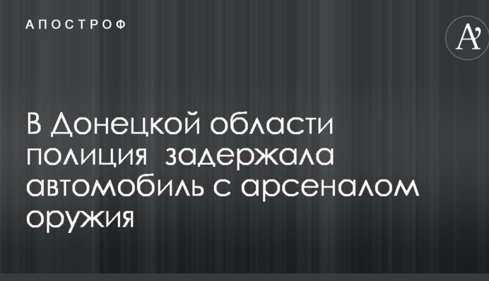 У Донецькій області поліція затримала автомобіль з арсеналом зброї: опубліковано фото