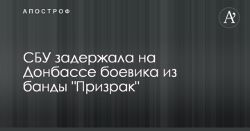 СБУ затримала на Донбасі бойовика з банди "Привид": опубліковано відео