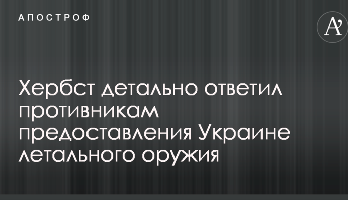 Американский дипломат детально ответил противникам предоставления Украине летального оружия