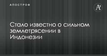 Стало відомо про сильний землетрус у Індонезії