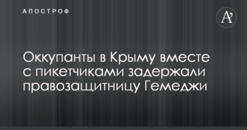 Оккупанты в Крыму вместе с пикетчиками задержали правозащитницу Гемеджи