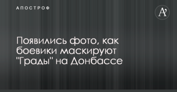 Осторожно, дети: появились фото, как боевики маскируют "Грады" на Донбассе