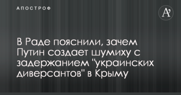 В Раде пояснили, зачем Путин создает шумиху с задержанием "украинских диверсантов" в Крыму