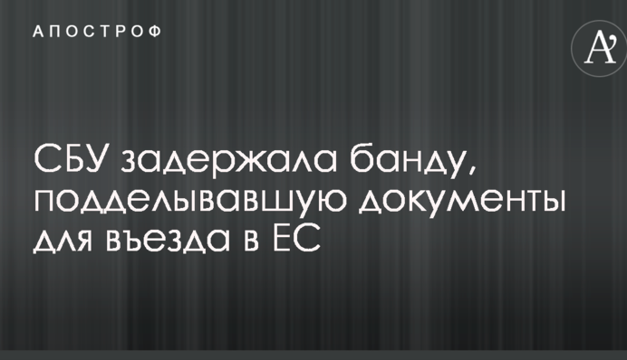 СБУ затримала банду, що підробляла документи для в'їзду в ЄС: опубліковані фото
