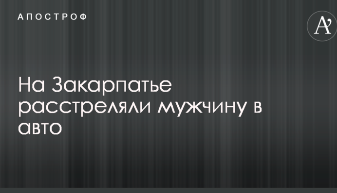 На Закарпатье расстреляли мужчину в авто: опубликованы фото