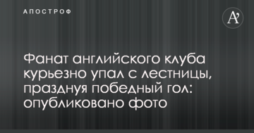 Фанат англійського клубу курйозно впав зі сходів, святкуючи переможний гол: опубліковано фото
