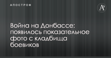 Війна на Донбасі: з'явилося показове фото з кладовища бойовиків
