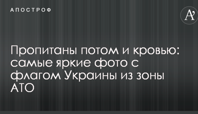 Пропитаны потом и кровью: самые яркие фото с флагом Украины из зоны АТО