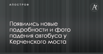 Падіння автобуса біля Керченського мосту: з'явилися нові подробиці і фото