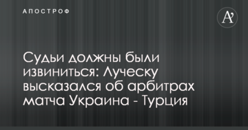 Судьи должны были извиниться: Луческу высказался об арбитрах матча Украина - Турция