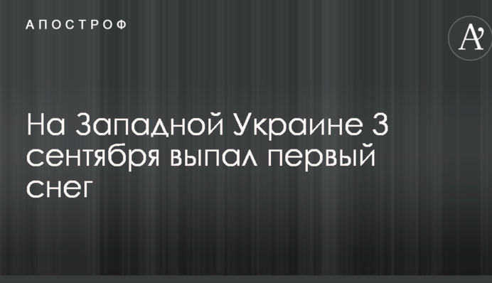 На Западной Украине выпал первый снег: опубликовано видео