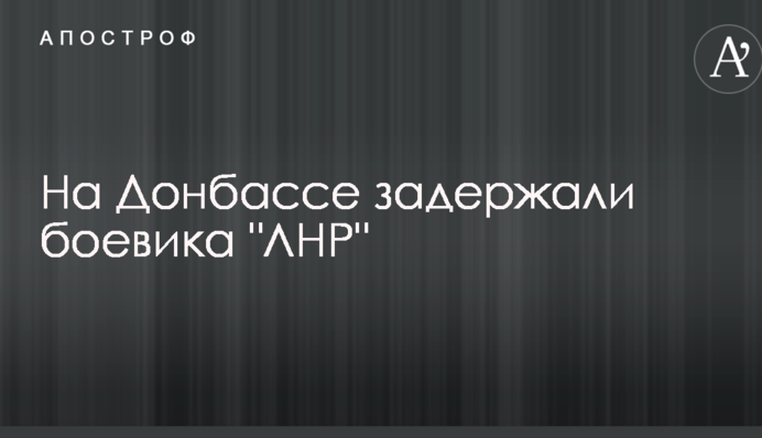 На Донбассе задержали боевика ЛНР, выехавшего из ОРДЛО по личным делам: опубликовано видео