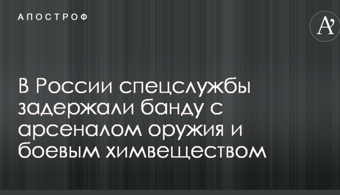 В России спецслужбы задержали банду с арсеналом оружия и боевым химвеществом: опубликовано видео