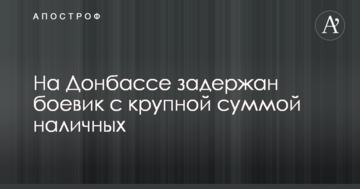 На Донбасі затриманий бойовик з великою сумою готівки: опубліковано фото