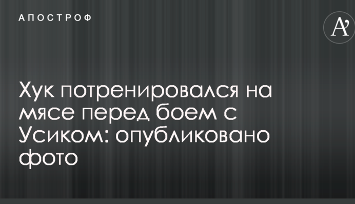 Хук потренувався на м'ясі перед боєм з Усиком: опубліковано фото