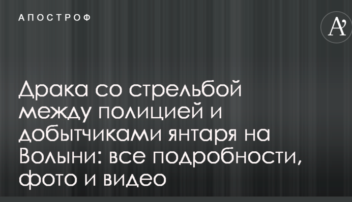 Драка со стрельбой между полицией и добытчиками янтаря на Волыни: все подробности, фото и видео