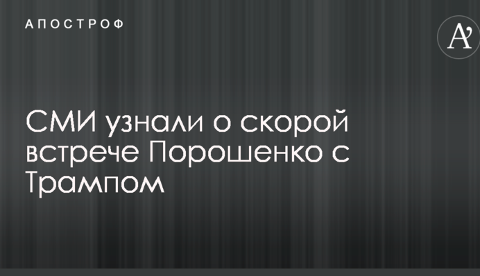 ЗМІ дізналися про скору зустрічі Порошенка з Трампом