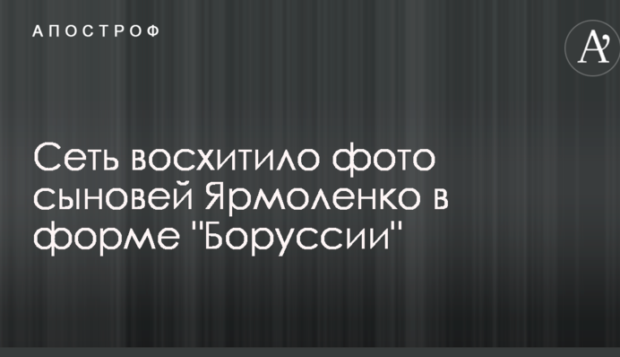 Сеть восхитило фото сыновей Ярмоленко в форме 