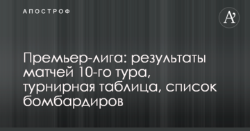Премьер-лига: результаты матчей 10-го тура, турнирная таблица, список бомбардиров