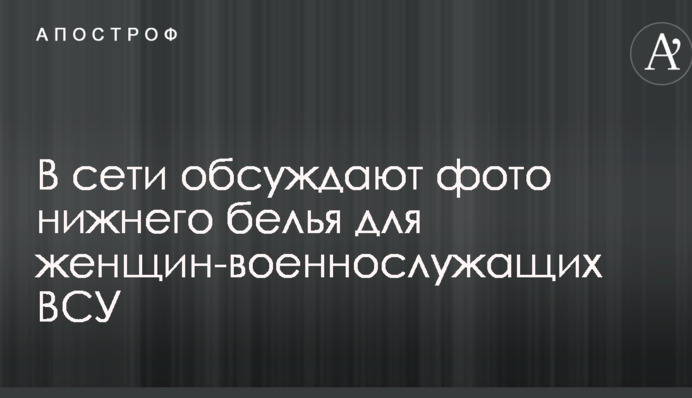Добре, що Хефнер цього не побачить: у мережі обговорюють фото нижньої білизни для жінок-військовослужбовців ЗСУ