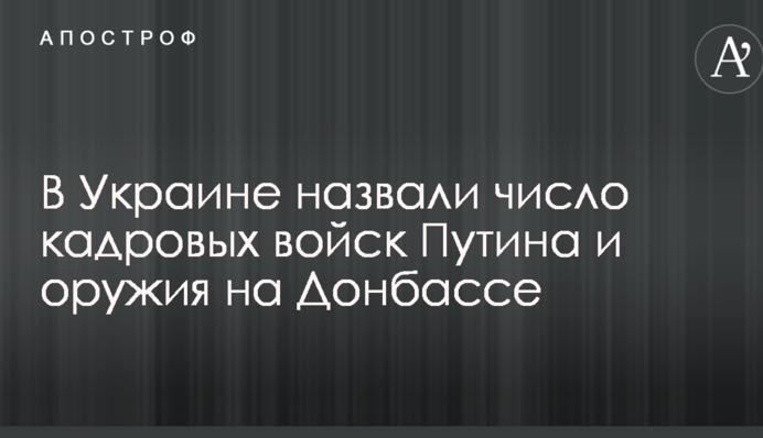 В Україні назвали число кадрових військ Путіна і зброї на Донбасі