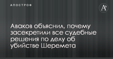 Аваков пояснив, чому засекретили всі судові рішення у справі про вбивство Шеремета