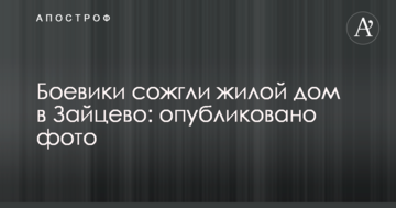 Бойовики спалили житловий будинок в Зайцевому: опубліковано фото