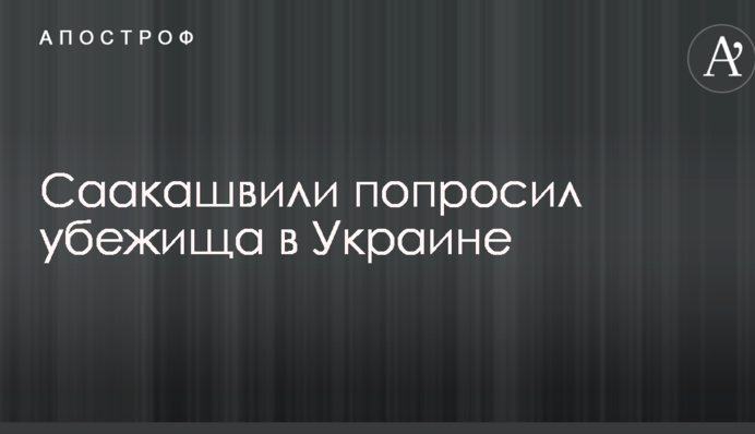 Саакашвили попросил убежища в Украине