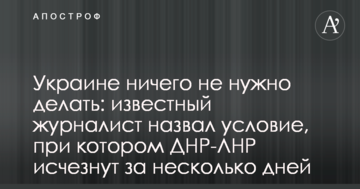 Україна нічого не треба робити: відомий журналіст назвав умову, за якої ДНР-ЛНР зникнуть за кілька днів