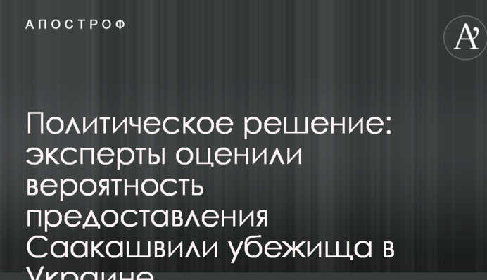 Политическое решение: эксперты оценили вероятность предоставления Саакашвили убежища в Украине