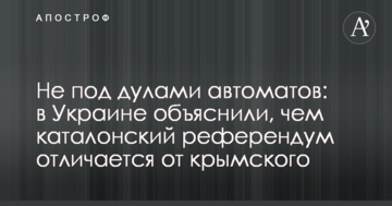 Не під дулами автоматів: в Україні пояснили, чому каталонський референдум відрізняється від кримського