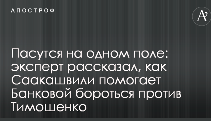 Пасутся на одном поле: эксперт рассказал, как Саакашвили помогает Банковой бороться против Тимошенко