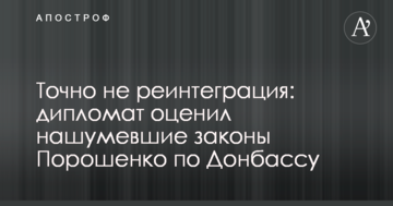 Точно не реінтеграція: дипломат оцінив гучні закони Порошенка по Донбасу