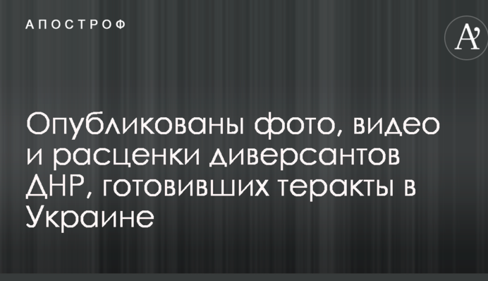 Опубликованы фото, видео и расценки диверсантов ДНР, готовивших теракты в Украине