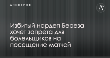 Избитый на стадионе нардеп Береза выступил с резким заявлением по наказанию фанатов-хулиганов