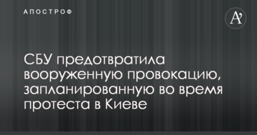 СБУ запобігла збройну провокацію, заплановану під час протесту в Києві