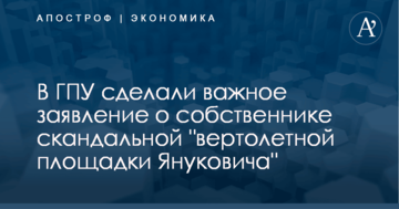 В ГПУ сделали важное заявление о собственнике скандальной "вертолетной площадки Януковича"