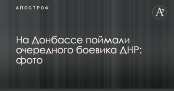 На Донбасі впіймали чергового бойовика ДНР
