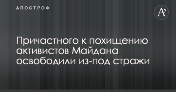 Стало известно об освобождении из-под стражи похитителя активистов Майдана