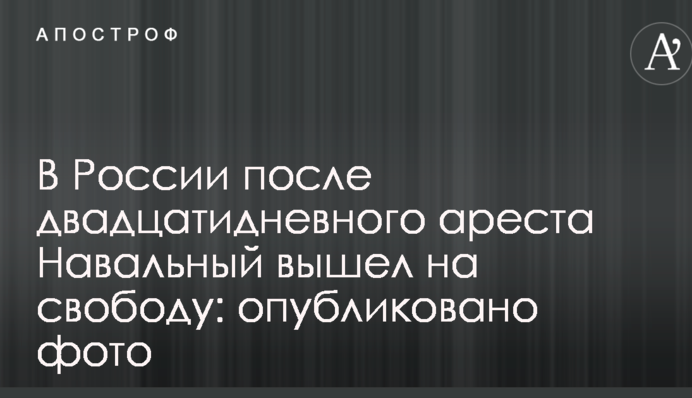 В России после двадцатидневного ареста Навальный вышел на свободу: опубликовано фото