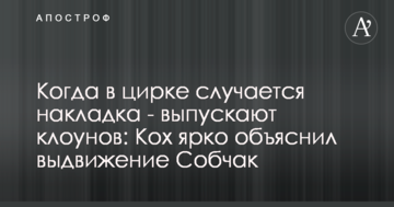 Коли в цирку трапляється накладка - випускають клоунів: екс-віце-прем'єр РФ яскраво пояснив висування Собчак