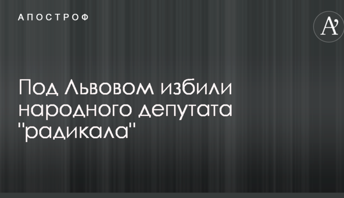 Под Львовом избили народного депутата-"радикала"