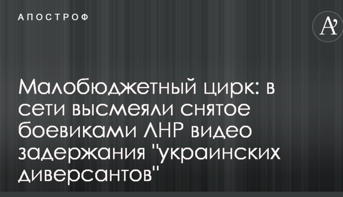 Малобюджетный цирк: в сети высмеяли снятое боевиками ЛНР видео задержания 