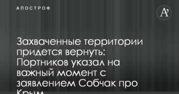 Захоплені території доведеться повернути: Портніков вказав на важливий момент із заявою Собчак про Крим