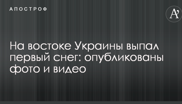На сході України випав перший сніг: опубліковано фото і відео
