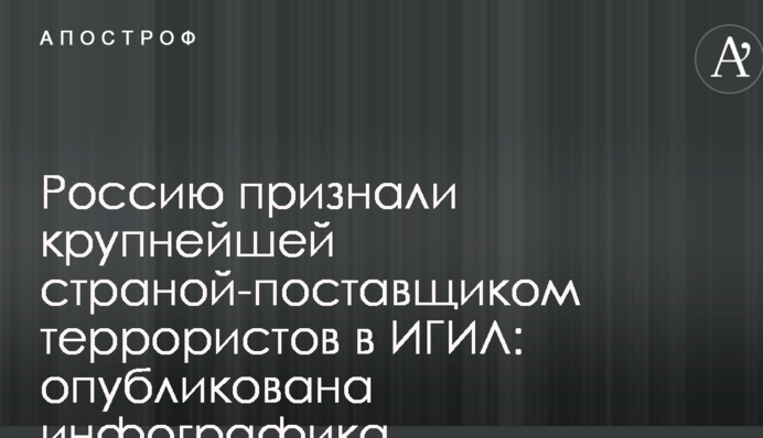 Росію визнали найбільшою країною-постачальником терористів до ІДІЛ: опубліковано інфографіка