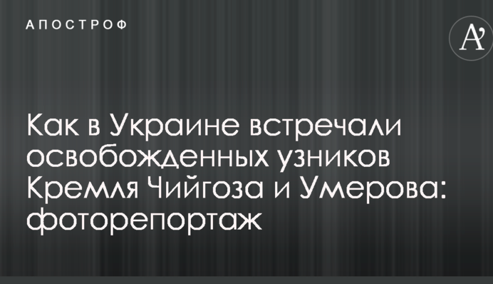 Як в Україні зустрічали звільнених в'язнів Кремля Чийгоза і Умерова: фоторепортаж